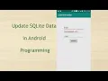 Update Data in SQLite Database for Android Programming