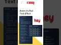 Zoom InOut Text Effect using HTML CSS