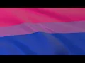 Bisexual Pride Flag waving in the wind - Flag animation