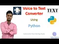 Voice to Text Converter Python SpeechRecognition