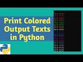 Print Colored Output Texts in Python Colorama Termcolor Python Modules In Hindi