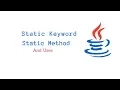 Java-Static Variable and Static Method Explained in Telugu