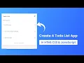 Let s BUILD TO DO LIST PROJECT with and JavaScript