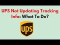 UPS Not Updating Tracking Info What To Do