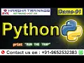 Python Demo 02 Python Tutorial for Beginners Core Python Python Programming Harsha Trainings