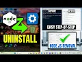 Uninstalling Node js on Windows Guide