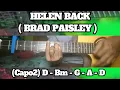 HELEN BACK ( BRAD PAISLEY ) BASIC CHORDS TUTORIAL GUITAR