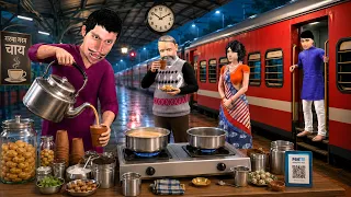 Railway Station Chai Wala Train Food Barish Mei Tasty Tea Recipe Comedy Hindi Kahani Moral Stories