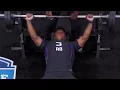 Saquon Barkley Bench Presses at the NFL Combine 29 Reps 18