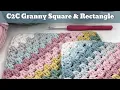 Corner to Corner Granny Square Pattern - and Rectangle Easy Crochet Blanket