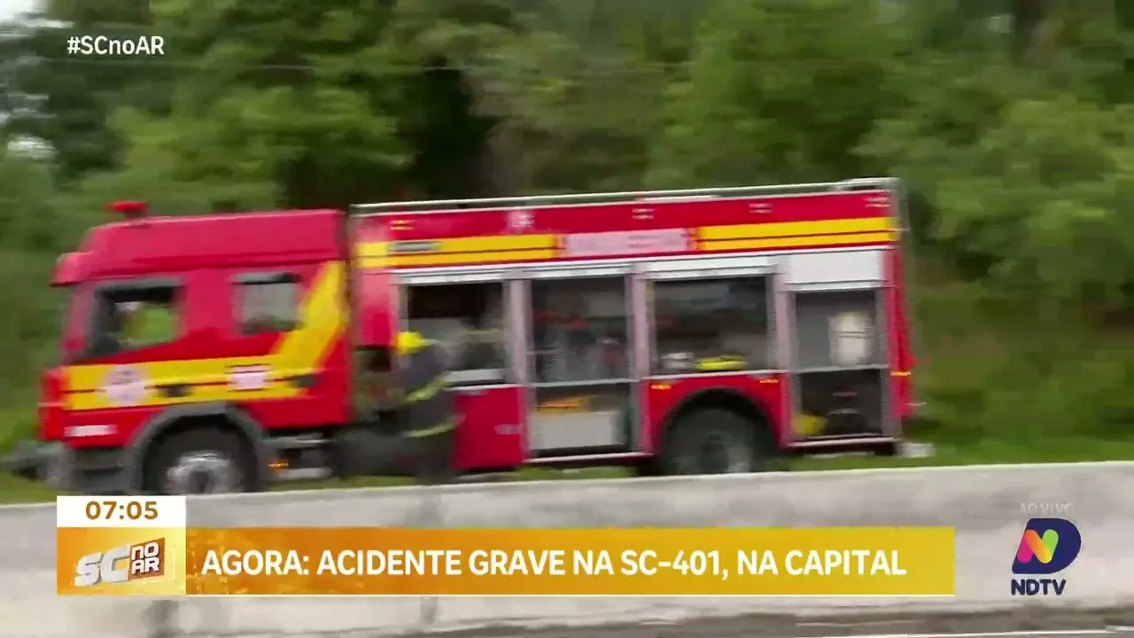 Grave acidente na SC-401 causa congestionamento em Florianópolis