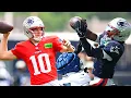 Drake Maye the Patriots Compete in Joint Practice vs the Indianapolis Colts at 2026 Training Camp