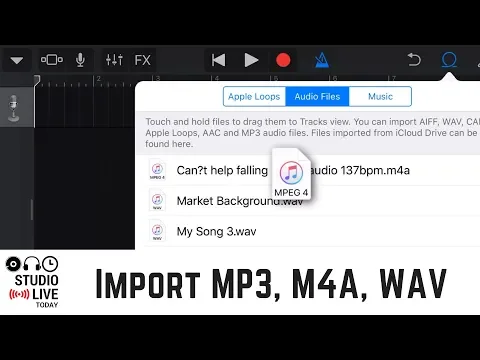 Download MP3 How to import MP3, M4A \u0026 WAV files in to GarageBand iOS (iPhone/iPad)