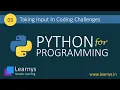 3 Taking Input in coding challenges Python InfyTQ InfyTQ Questions