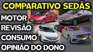 Qual o Melhor Sedã? - Novo Corolla x Civic x Cruze x Jetta 2020
