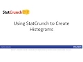 StatCrunch Creating Histograms