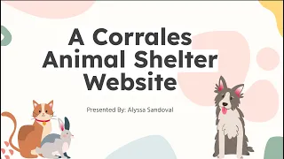 a website for the corrales animal shelter feasibility proposal presentation 