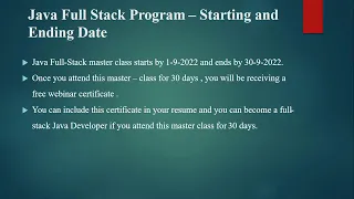 Java Full Stack - Introduction