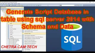 Generate Script Database in table using Sql Server 2014 with Schema and Data - Part 1