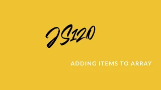 Javascript Adding Items to Array