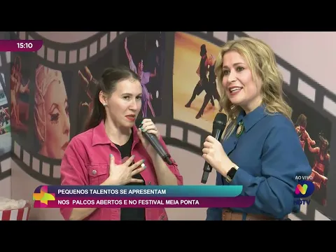 Pequenos talentos se apresentam nos palcos abertos e no festival meia ponta