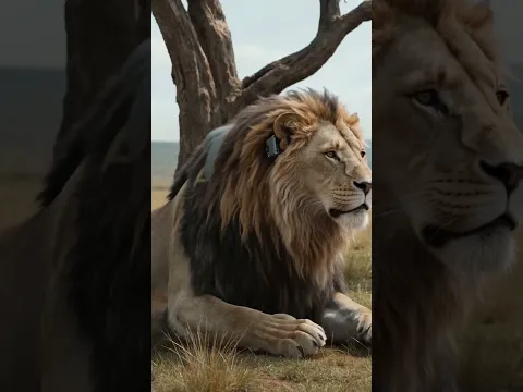 She hid inside the lion #shorts