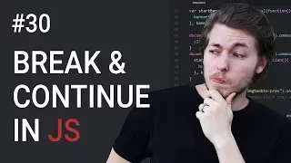30 Break and continue statement in JavaScript - Learn JavaScript front-end programming