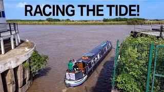Keadby Lock | River Trent Tidal Calculations | Canal Boat Ep 416