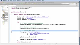 java jdbc tutorial part 3 updating data in a mysql database