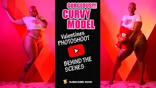 gorgeous curvy model kristi bts plus size valentines photoshoot