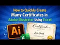 How to Quickly Create Many Certificates in Adobe Illustrator Using Excel