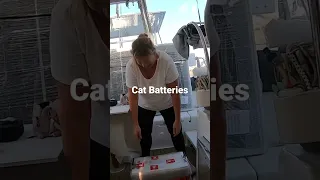 Big heavy batteries! More in the video. #liveaboard #boattools #boatworks