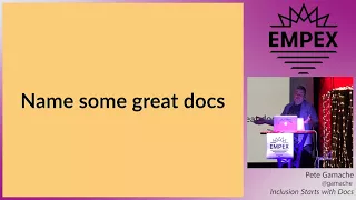 EMPEX LA 2018 - Inclusion Starts with Docs by Pete Gamache