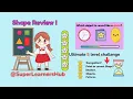 Shape Review Recognize Trace Match Patterns 5-Level Challenge for Kids SuperLearnersHub