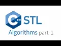 c STL algorithms part 1 sort find count for - each random