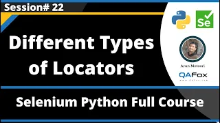 Different types of Locators Selenium Python - Session 22