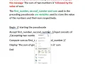 Pseudocode to add two numbers