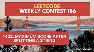 Maximum Score After Splitting a String leetcode 1422 leetcode weekly 186 C SOLUTION