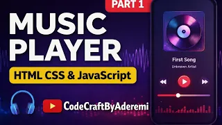 Build a Music Player with HTML CSS JavaScript Beginner Frontend Project - part 1