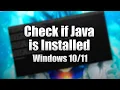 How to Check if Java is Installed on Windows