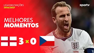 INGLATERRA 3 X 0 REPÚBLICA TCHECA | MELHORES MOMENTOS | 4ª RODADA LIGA DAS NAÇÕES | sportv