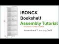 IRONCK Bookshelf Assembly Tutorial Step by Step Floor Standing 6 Tiers
