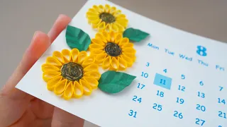 夏！紙で作るひまわりのペーパーフラワーの作り方🌻｜DIY How to Make Paper Sunflower