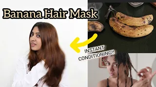INSTANT Deep Hair Conditioning: DIY Banana Hair Mask | Rough Hair Home Remedy
