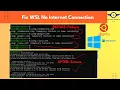FIX WSL No Internet Connection Ubuntu Windows 11 No internet connection on WSL Ubuntu