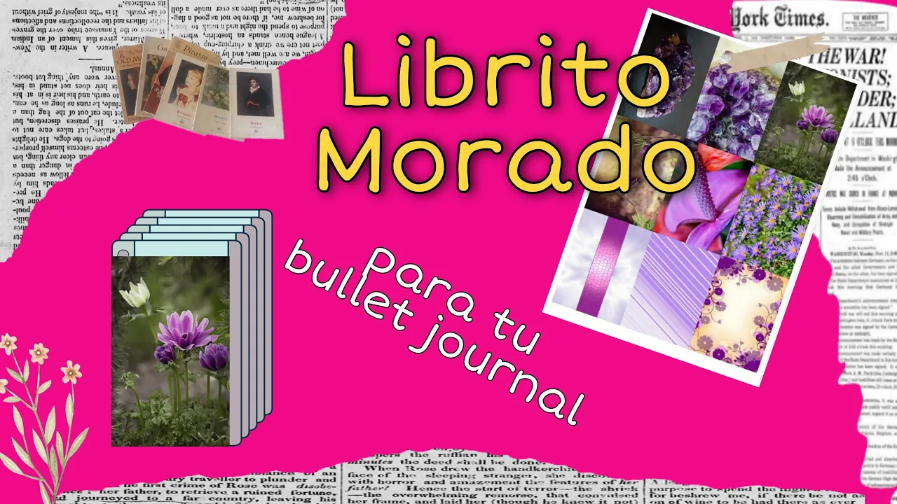 Librito morado.plantilla imprimible para tu bullet Journal.(material en la descripción del video)