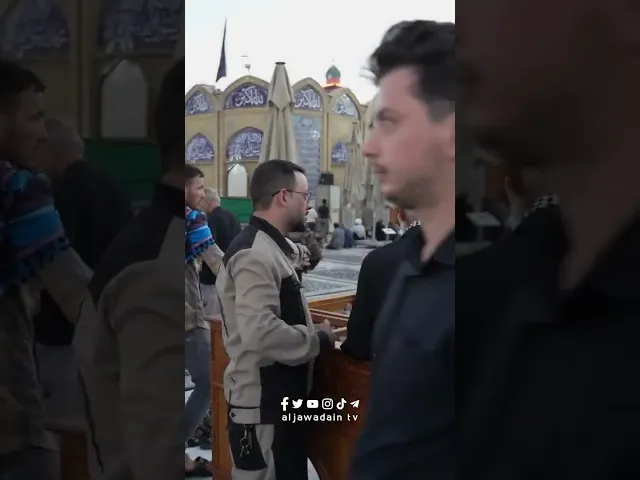 اهلا ... بعطر الجواد سهلا ... ارض موسى كليم المجد لغة الترحيب بالزائرين ... من خدام الجوادين