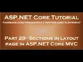 Sections in layout page in ASP NET Core C