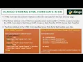 18 Django Storing HTML Form Data in DB