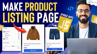 Making a Product Listing Page Using JavaScript FREE API Category Wise Filter - Full Tutorial